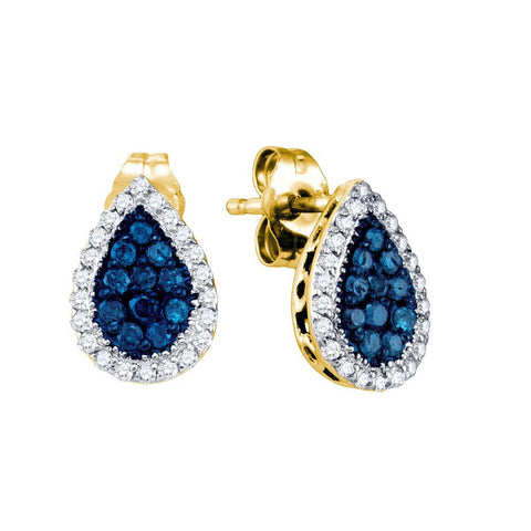 1-2CT-Diamond BLUE  EARRINGS