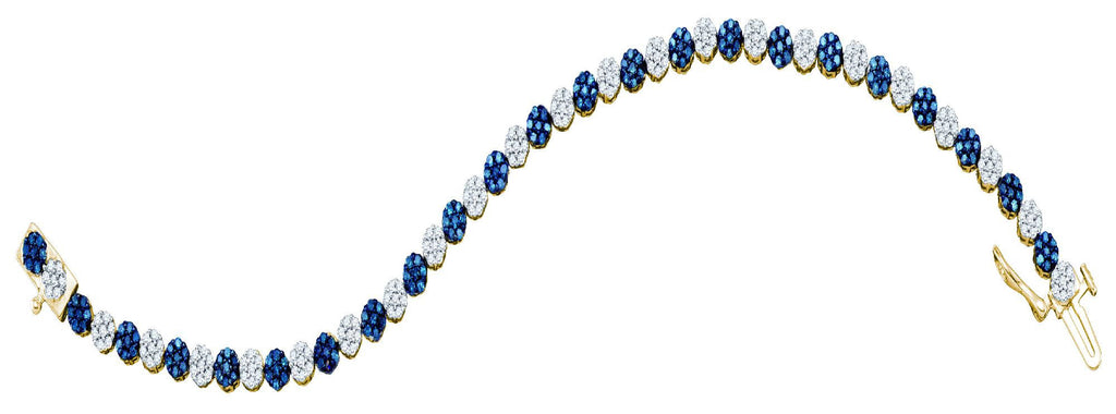 2 CT-Diamond FASHION BLUE BRACELET