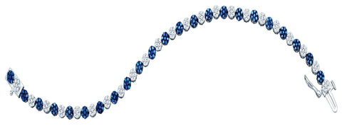 2 CT-Diamond FASHION BLUE BRACELET