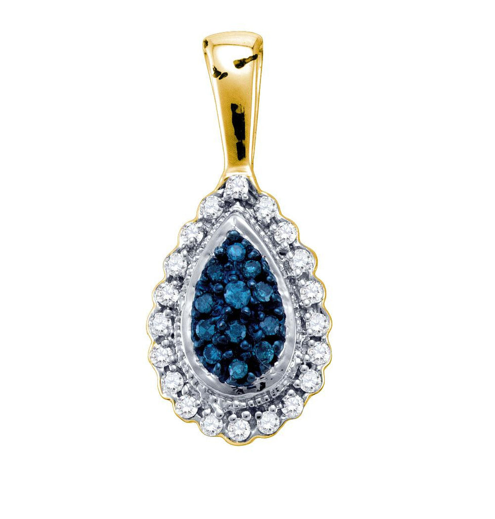 1-6CT-Diamond BLUE  PENDANT