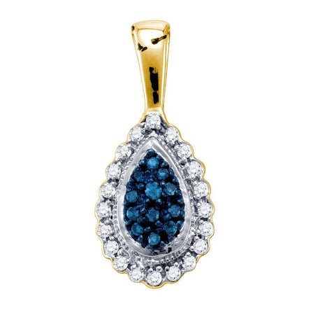 1-6CT-Diamond BLUE  PENDANT