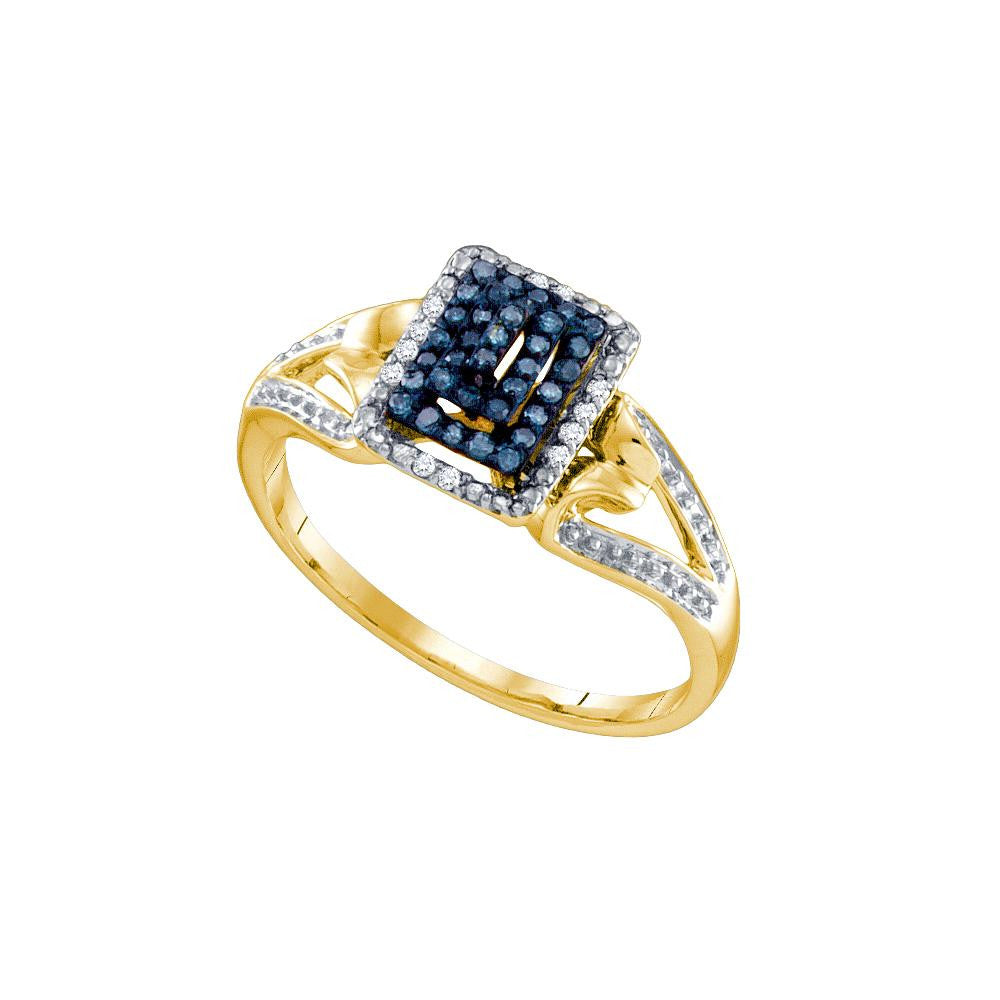 1-6CT-Diamond FASHION BLUE RING