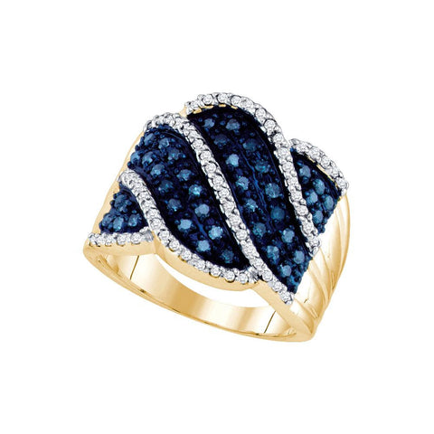 3-4CT-Diamond FASHION BLUE RING