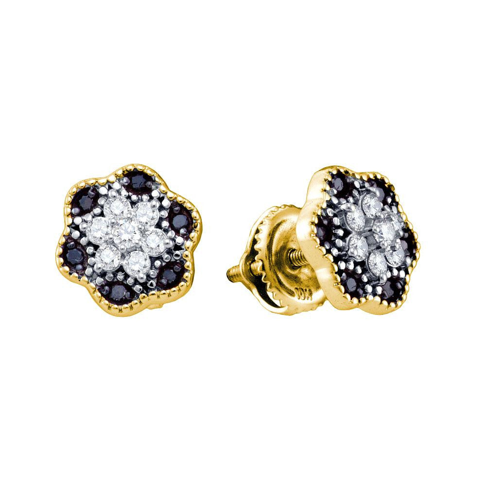 1-3CT-Diamond MICRO-PAVE BLACK EARRINGS