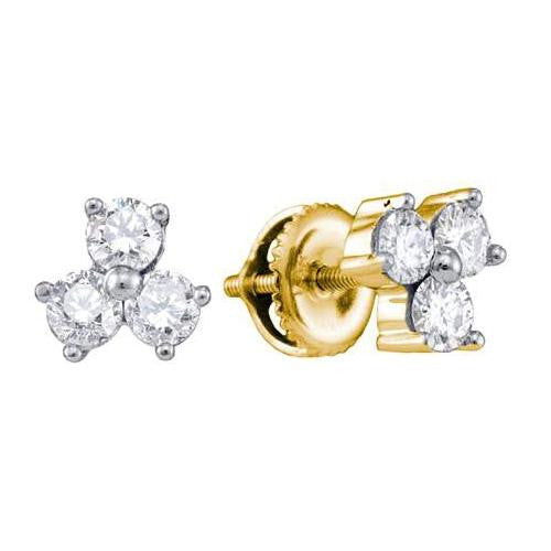 14KT Yellow Gold 0.10CTW DIAMOND FASHION EARRINGS