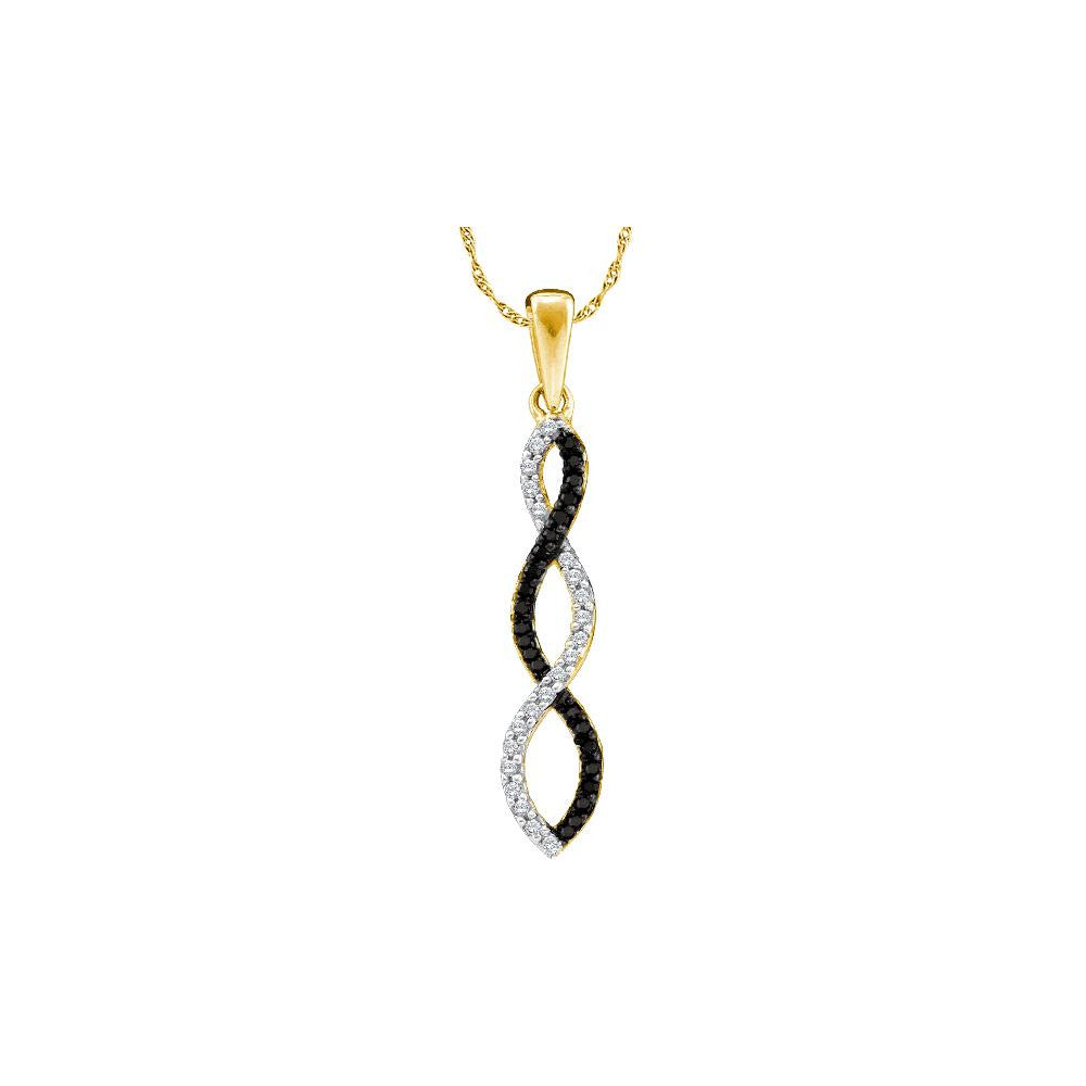 1-8CTW-Diamond BLACK  PENDANT