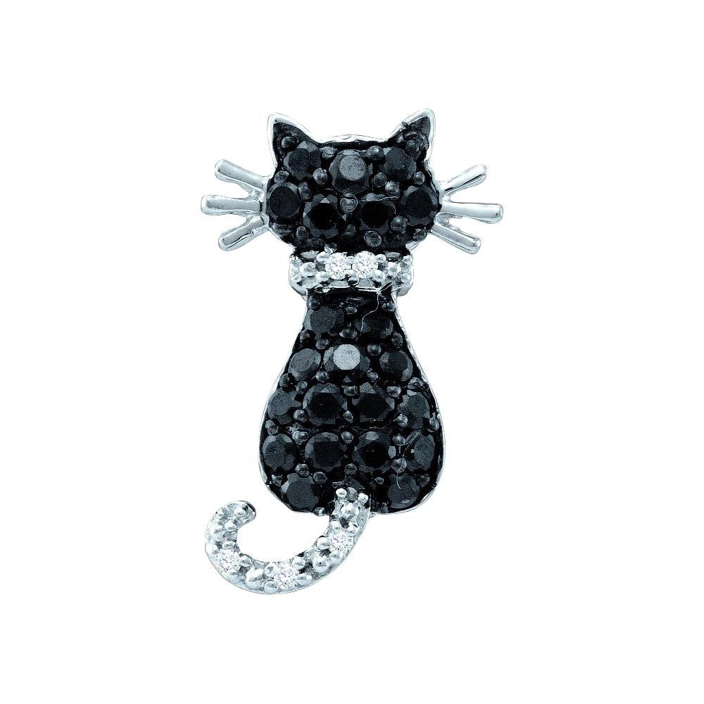 1-3CT-Diamond BLACK CAT PENDANT