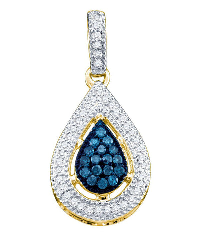 1-5CT-Diamond FASHION BLUE PENDANT