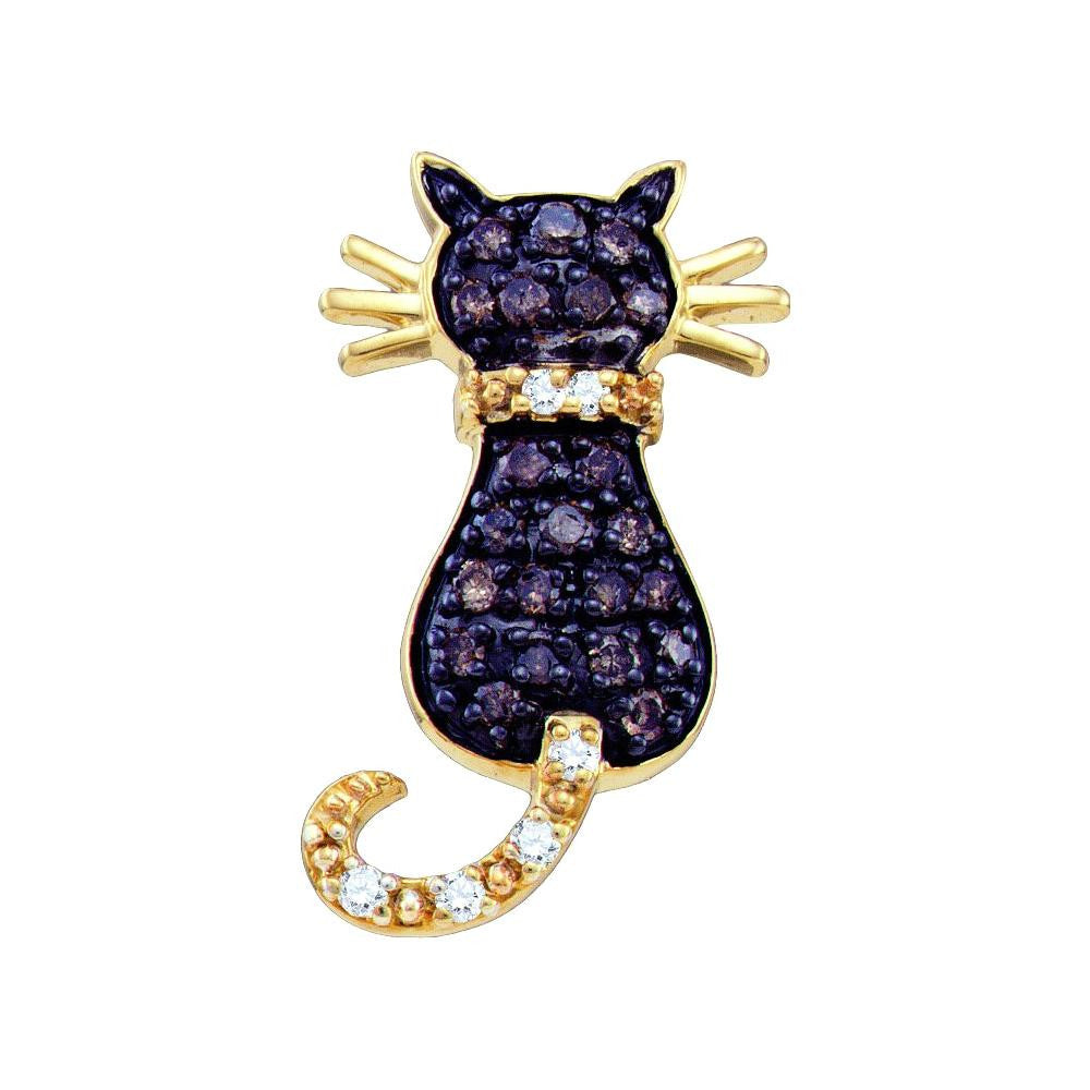 1-3CT-Diamond BROWN CAT PENDANT