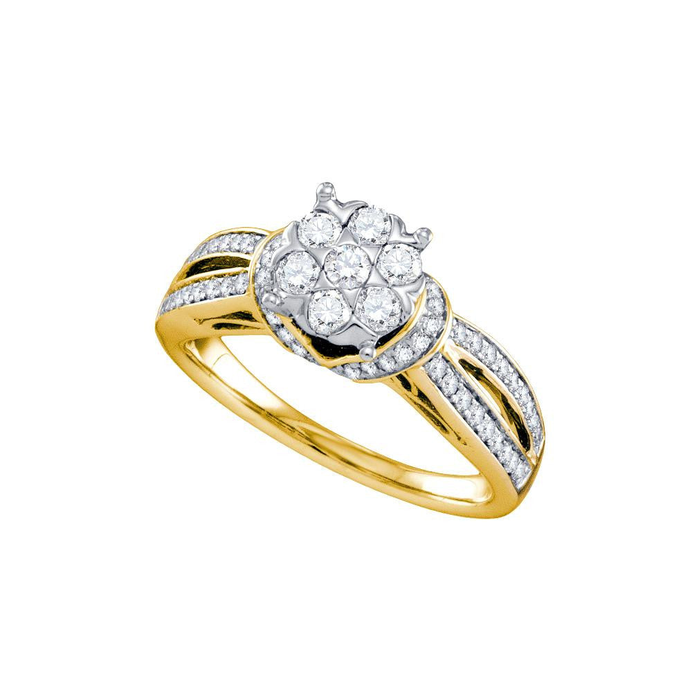 3-4CT-Diamond FLOWER RING