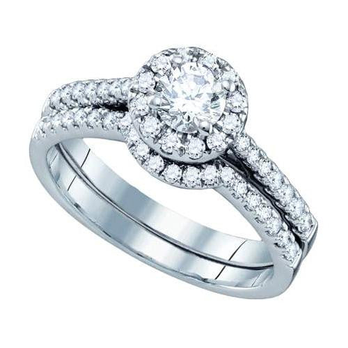 14KT White Gold 1.00CTW DIAMOND BRIDAL SET