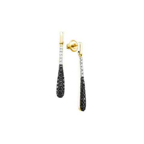 3-4CTW-Diamond BLACK MICRO-PAVE EARRINGS