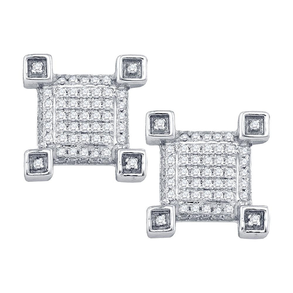 1-5CTW-Diamond MICRO-PAVE MENS EARING