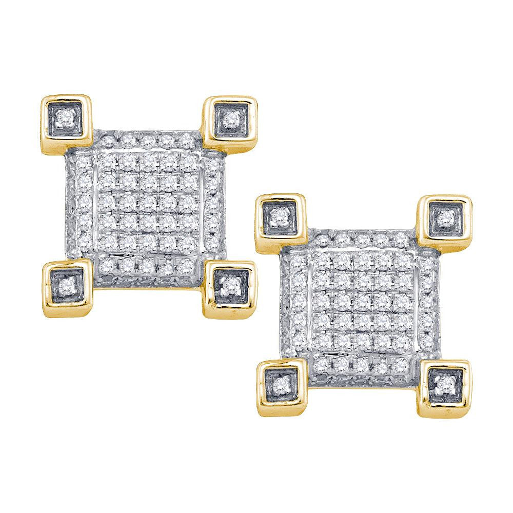 1-5CT-Diamond MICRO-PAVE MENS EARING