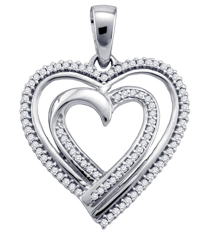 1-4CTW-Diamond HEART PENDANT