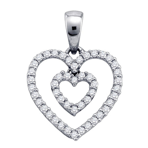 1-6CTW-Diamond HEART PENDANT