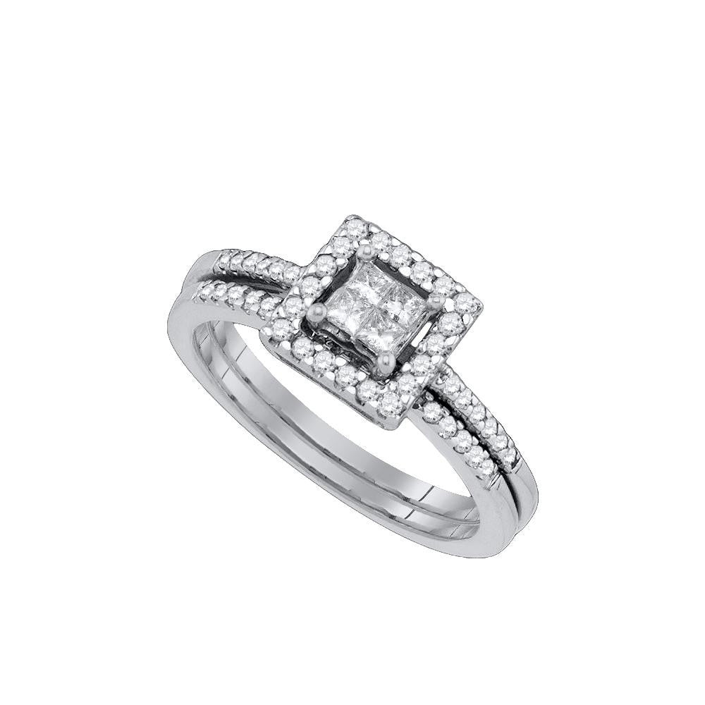 1-2CT-Diamond INVISIBLE BRIDAL SET