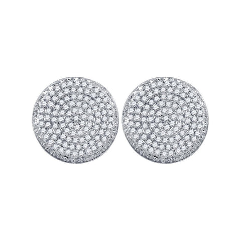 5-8CT-Diamond MICRO-PAVE MENS EARRINGS