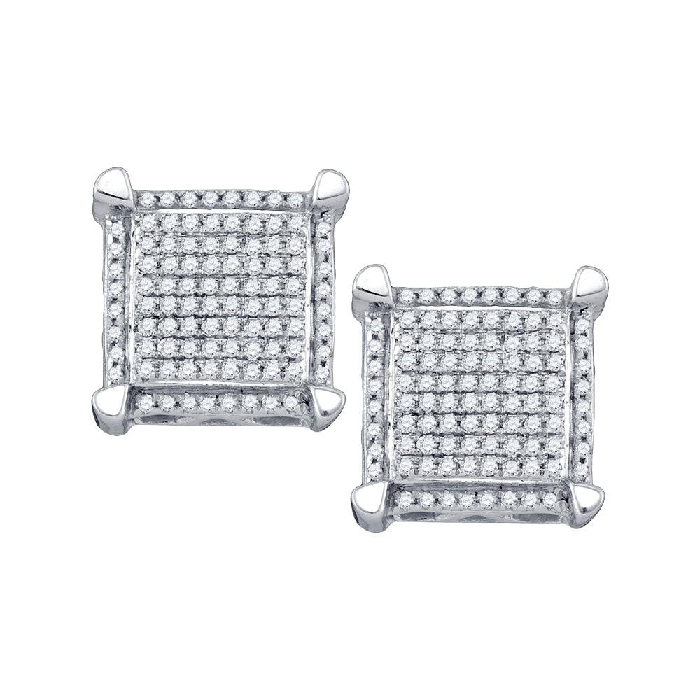 1-3CTW-Diamond MICRO-PAVE MENS EARRINGS