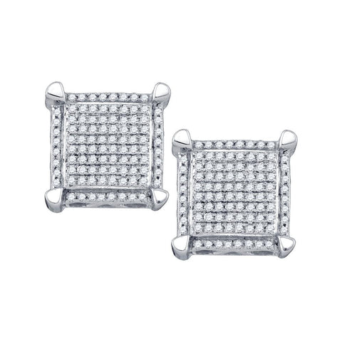 1-3CTW-Diamond MICRO-PAVE MENS EARRINGS