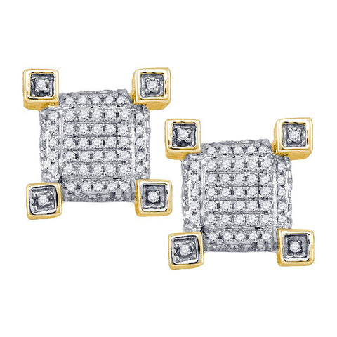 1-3CT-Diamond MICRO-PAVE MENS EARRINGS