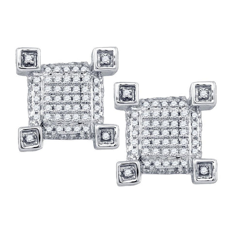 1-3CTW-Diamond MICRO-PAVE MENS EARRINGS