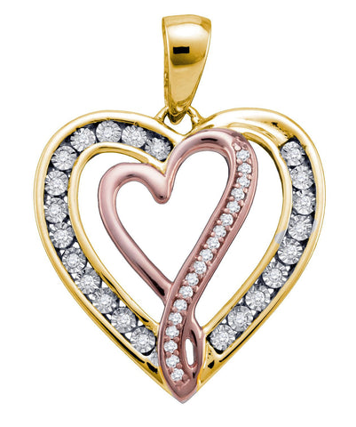 1-8CT-Diamond HEART PENDANT