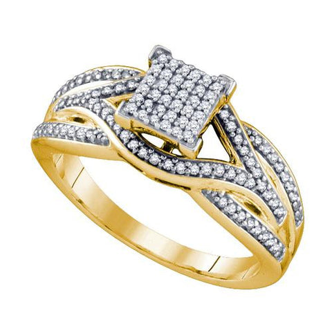 10K Yellow-gold 0.33CT DIAMOND MICRO-PAVE  RING