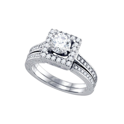 1 3-8CT-Diamond 7-8CT-CRD BRIDAL SET