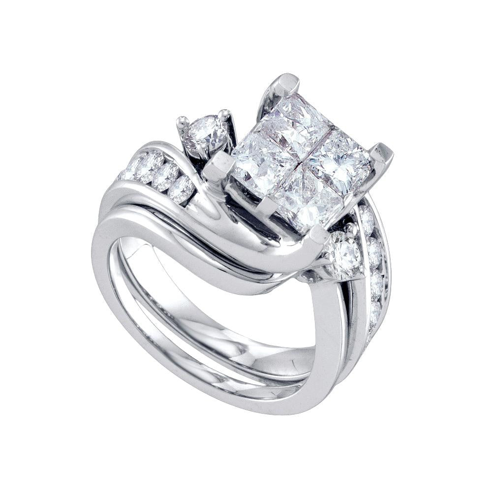 3  CT-Diamond INVISIBLE BRIDAL SET