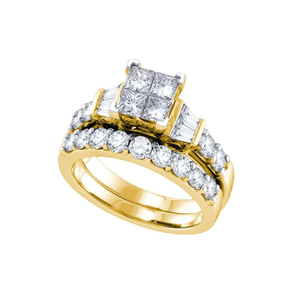 1 CT-Diamond INVISIBLE BRIDAL SET