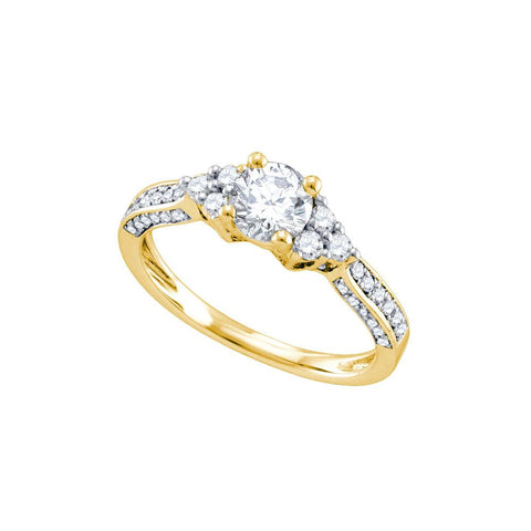 1 CT-DAI 3-4CT-CRD BRIDAL RING