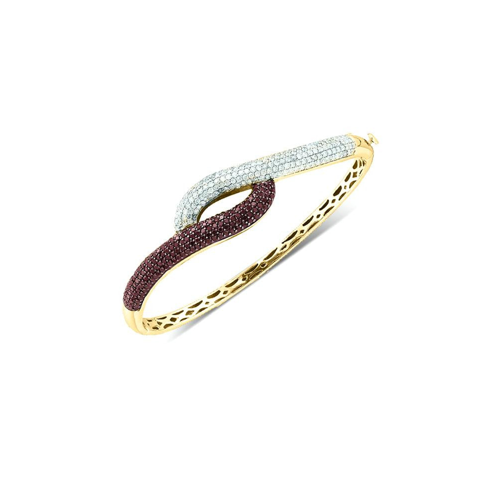 2  1-2CTW-Diamond BROWN  BANGLE