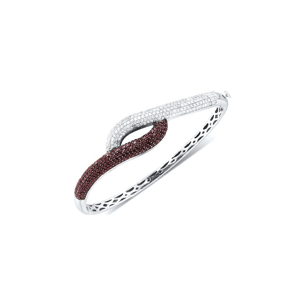 2  1-2CTW-Diamond BROWN  BANGLE