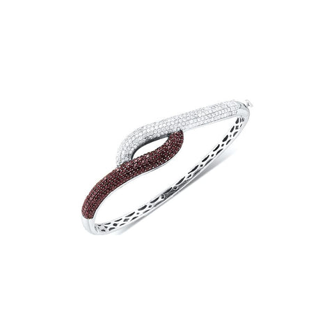 2  1-2CTW-Diamond BROWN  BANGLE