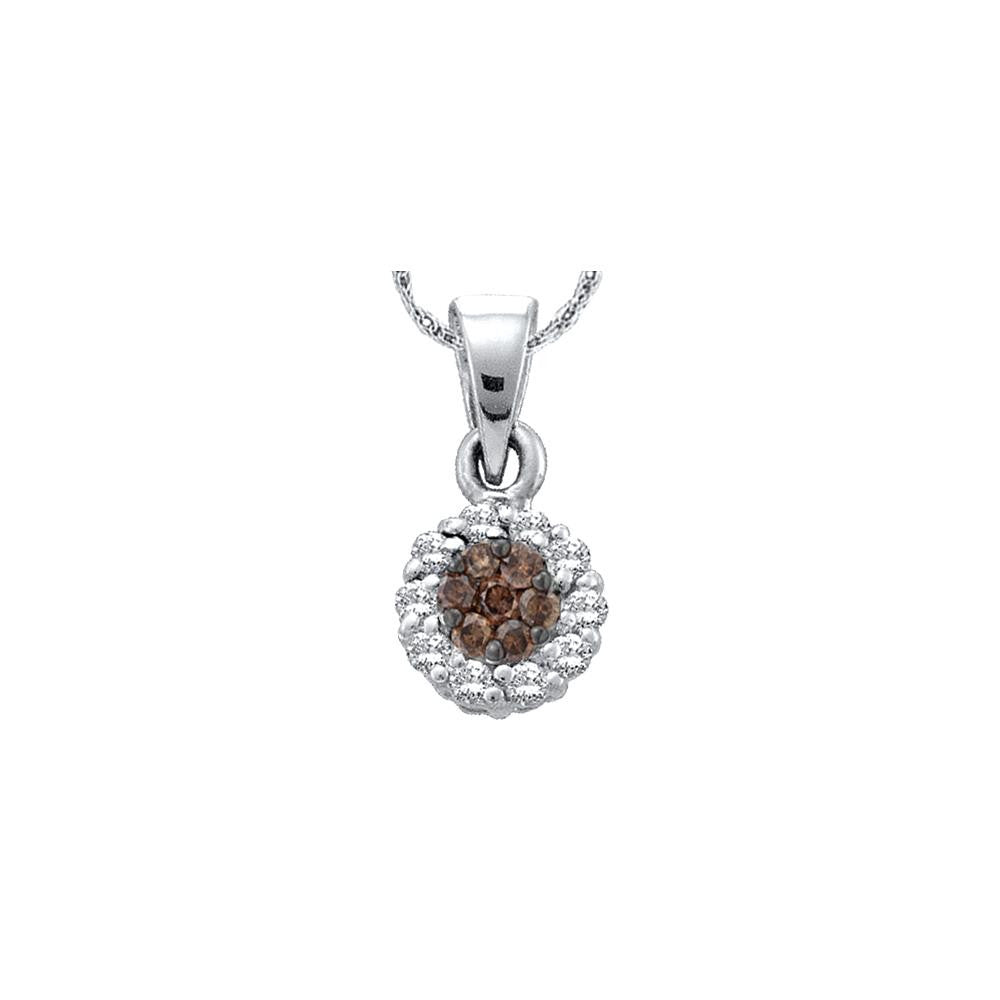 1-2CT-Diamond BROWN FLOWER PENDANT