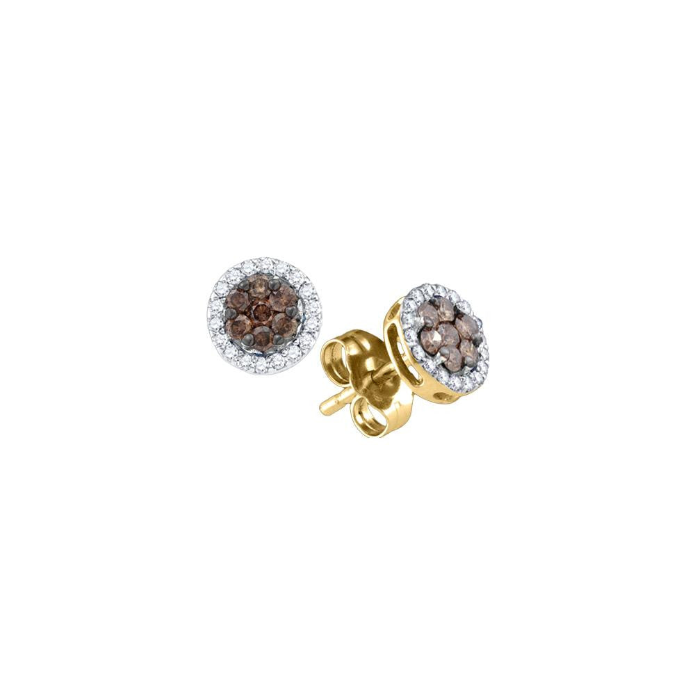 1-4CTW-Diamond FASHION BROWN EARRINGS