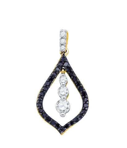 1-2CTW-Diamond FASHION BLACK PENDANT