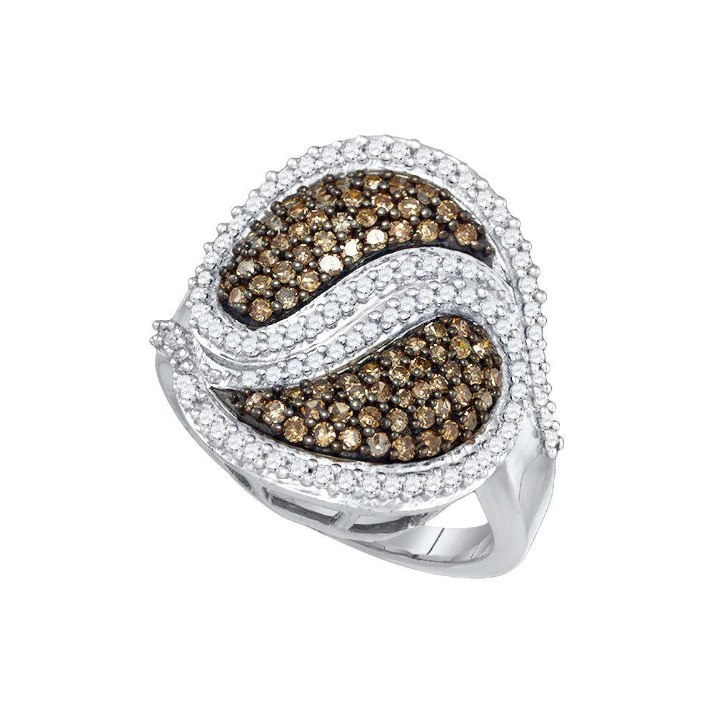 1 CT-Diamond FASHION BROWN RING