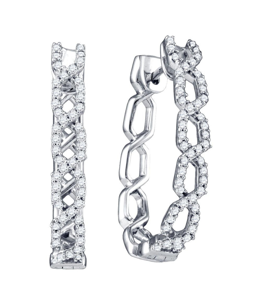 1-2CT-Diamond FASHION HOOPS