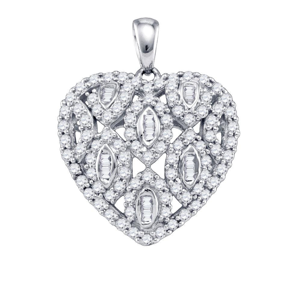 3-4CT-Diamond HEART PENDANT