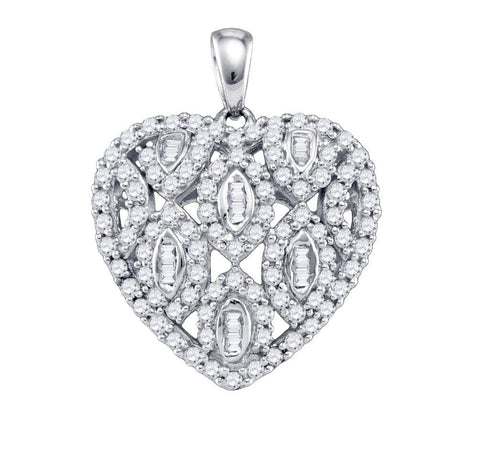 3-4CT-Diamond HEART PENDANT