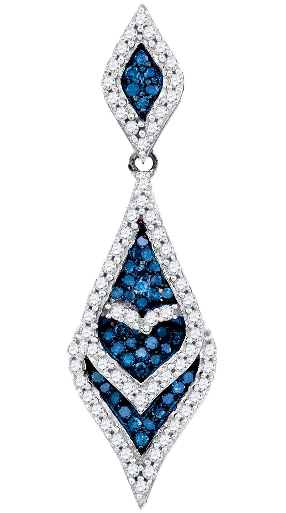 5-8CT-Diamond FASHION BLUE PENDANT