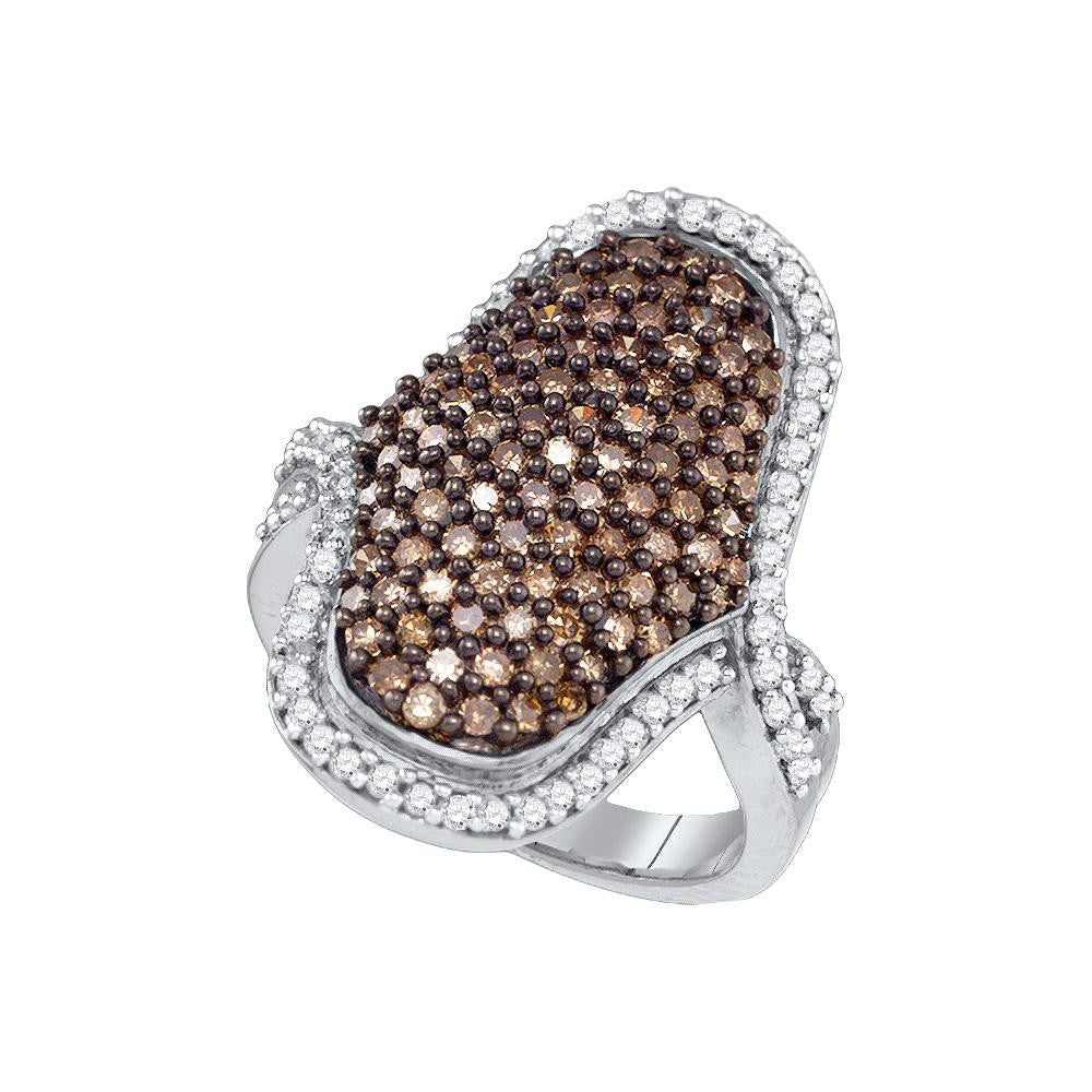 1 1-2CT-Diamond FASHION BROWN RING