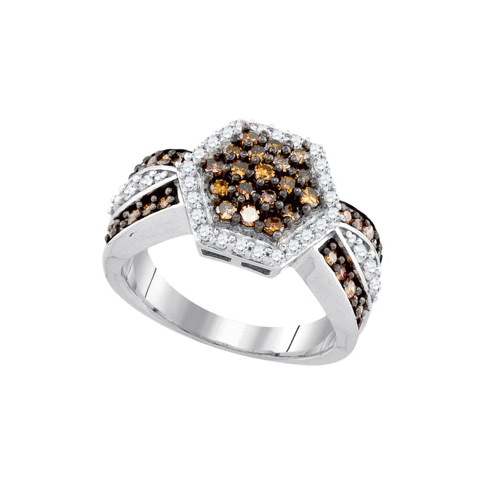 1 CT-Diamond FASHION BROWN RING