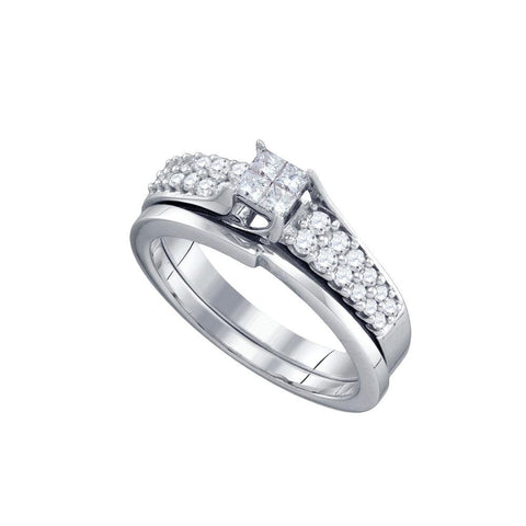 1-2CT-Diamond INVISIBLE BRIDAL SET