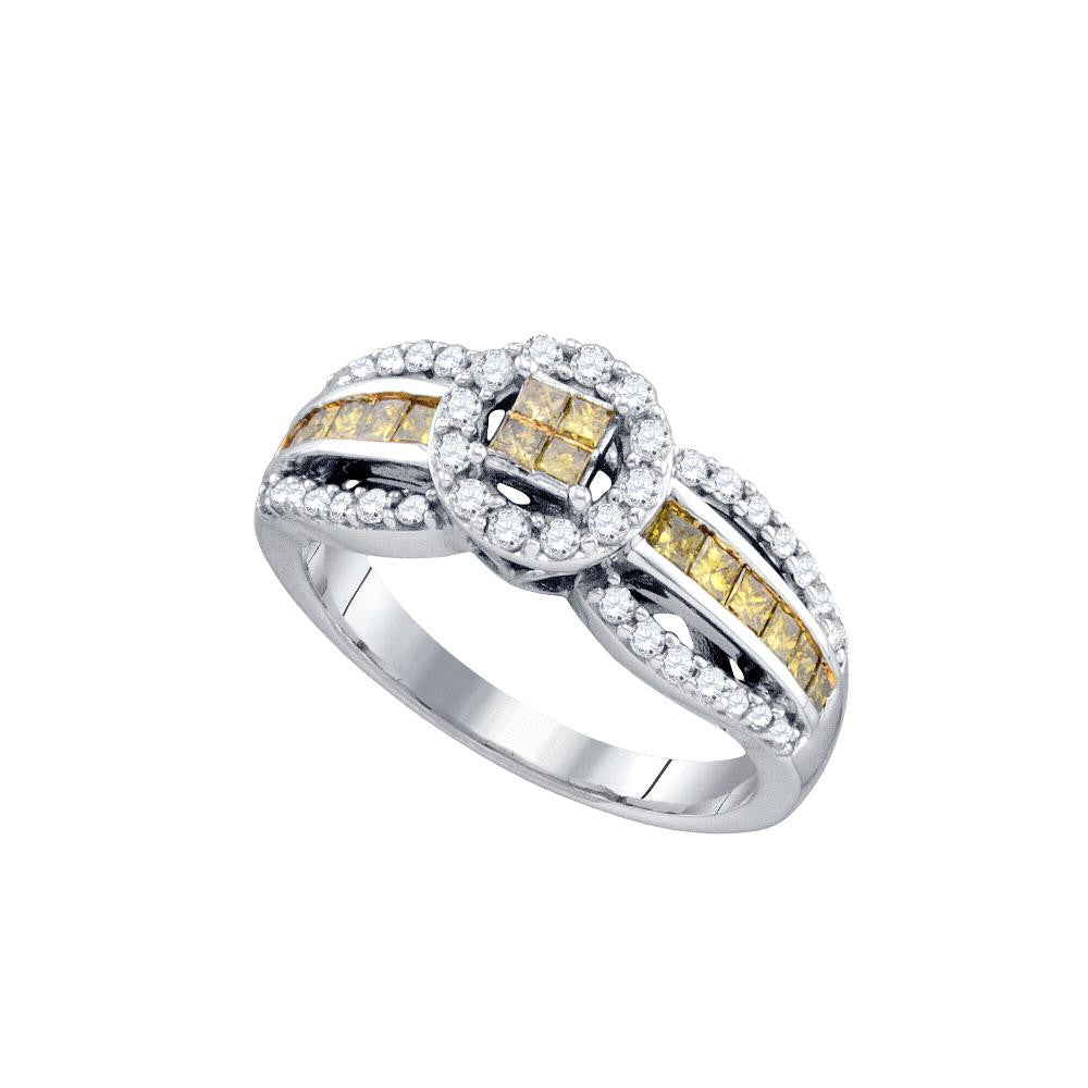 3-4CT-Diamond YELLOW INVISIBLE RING