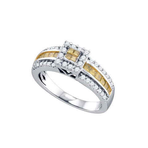 7-8CT-Diamond INVISIBLE YELLOW RING