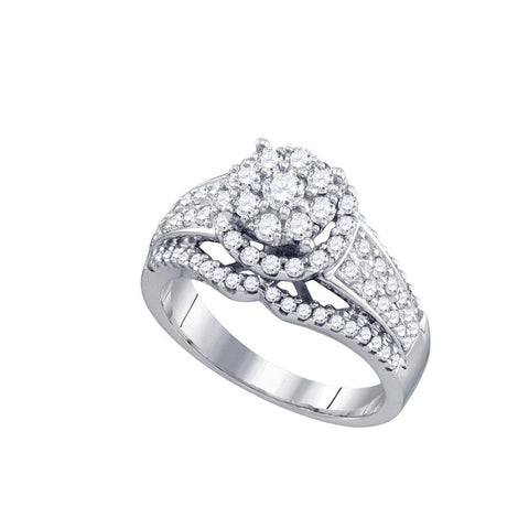 1 CT-Diamond FLOWER RING