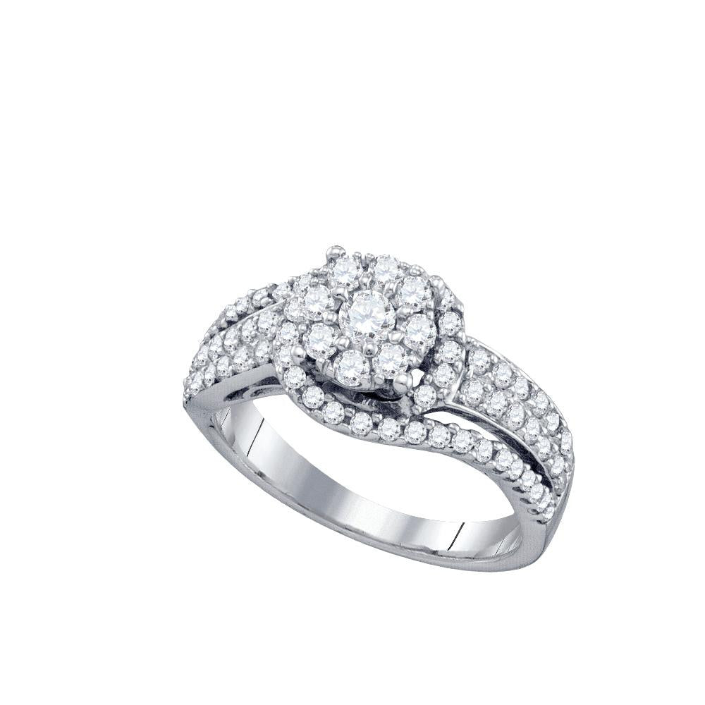 7-8CT-Diamond FLOWER RING